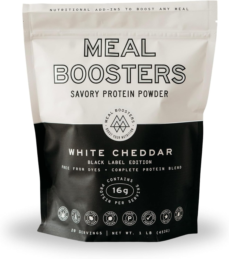 Savory White Cheddar Protein Powder – 16g High Beljakovine Izboljšava za kuhanje – Keto prijazno, Gut & Joint podpora – Kolagen Peptides