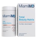 MiamiMD total Beauty Matrix kolagen dopolnila za ženske - kolagen kapsule z vitaminom C za lase, kožo in nohte - Cruelty Free - 60 kapsul