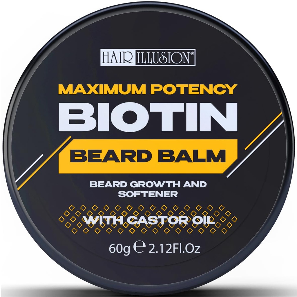 Iluzija las MAXIMUM POTENCY BIOTIN Brada Balm za rast in mehčanje brado, črna