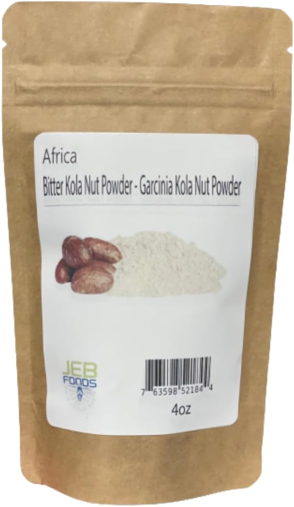 JEB FOODS Premium Garcinia Kola Powder - African Bitter Kola Nut Powder, Petit Cola Nut Powder for Wellness Support, Kulinarična in tradicionalna uporaba