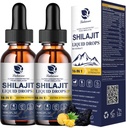Lukaree 16-in-1 Shilajit Kapljice za moške in ženske, Ashwagandha, Ginseng, Kurkuma, Rhodiola, Amla, Sea Moss, Tekoči vitamin dodatek z 85+ Trace Minerals and Fulvic Acid, 2 FL Oz (2 paket)