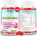 Keto ACV Gumies s probiotiki in vitaminom B12, 2000mg Apple Cider kis z mamo, za presnovo, prebadanje, razstrupljanje in čiščenje, sladkor brez, Vegan-prijatelj, 120 Gumies