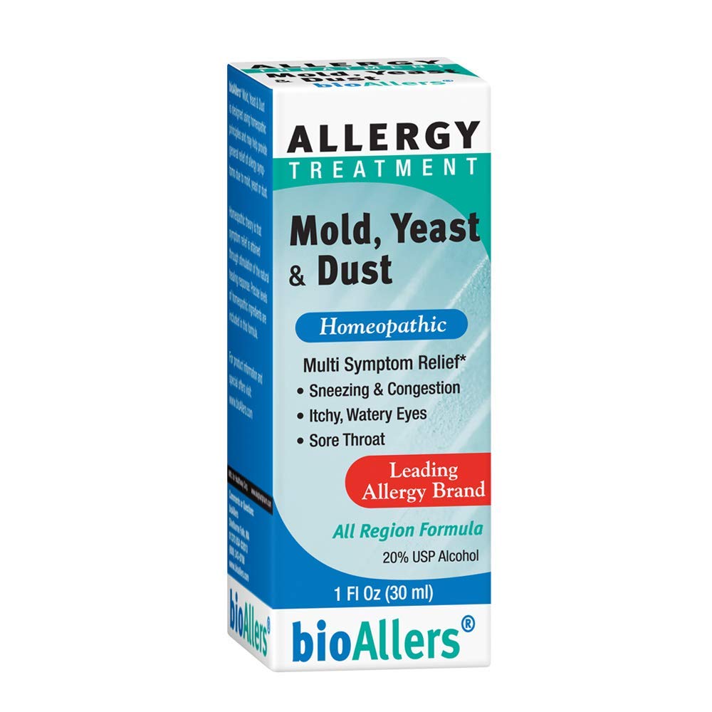 NaturalCare by bioAllers Alergy Treatment Homeopatic Formula lahko pomaga sprostiti Sneesing, Congestion, Srbenje, izpuščaji in vodene oči 1 Fl Oz (37140702017)