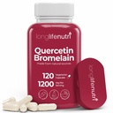 LongLife Nutri Quercetin 1000mg z Bromelain 200mg - 120 vegetarijanske kapsule, organski kompleks dihidrata za skupno mobilnost in dihalno ravnovesje, 2-mesečna oskrba, GMP Certified, Made in USA