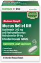 HealthCareAisle Guaifensin 1200 mg Dekstrometorfan Hidrobromid 60 mg razširjene tablete za sproščanje - 42 Count - Mucus Relief Expenditorant in Cough Supressant Formuliran za zdravljenje zastojev v prsih