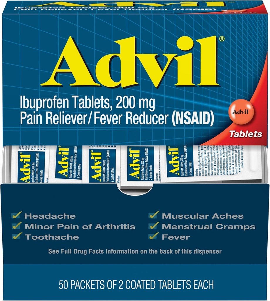 Advil Ibuprofen, 200 mg, 2 števca (pak 50)