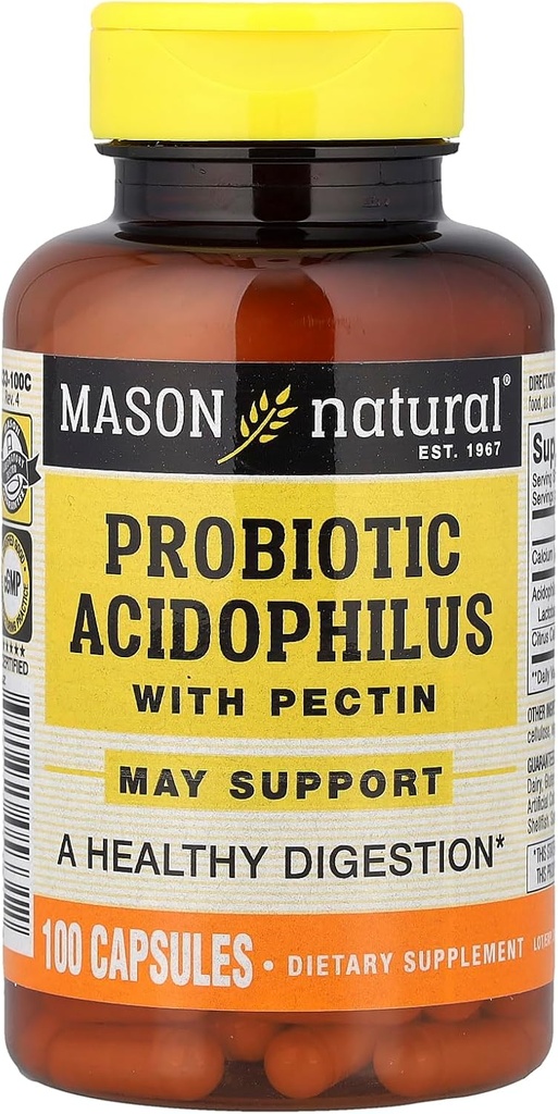 MASON NARAVNI probiotični acidofil s pektinom, 100 kapsul