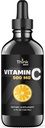 Tekoči vitamin C - visok odmerek - Kapljice vitamina C - za odrasle in otroke - 500 mg - tekoči VIT C - ne gensko spremenjeni - Tekoči dodatek vitamina C (4 fl oz 120 ml)