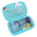 CASEMATIX Asthma Inhaler Primer za potovalne fits Astma Inhaler Spacer z masko, inhaler imetnik in dodatni pribor, ki se uporablja z Spacer za Inhaler, vključuje samo Turquoise Astma primer
