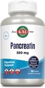 KAL Pancreatin 350mg, Prebavne encime za ženske in moške, encimi trebušne slinavke za prebavne zdravstvene podpore, Gluten brezplačno, Non-GMO, Hitra disintegracija, 60-dnevna garancija, 250 Serving, 250 tablet