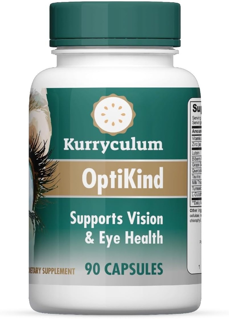 OptiVin Vision Support Eye Vitamini, 90 kapsule, Eye Health Formula z luteinom za oči in glutationom