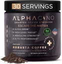 Alphacino Apex Instant kava z gobami - Črna Maca Ashwagandha + Energijski napitek v prahu za moške, Idealno za rast mišic, Sharp Focus & Stamina, Mens Energy Powder Mix, S7-30SV (4.68 oz)