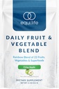 Equilife Dnevno sadje in zelenjava Mešanica, Superfood Antioksidant dodatek, Crisp Apple aroma z vitaminom C, Fiber, in 9 Esencialne aminokisline, Podpira energijo, Nizek sladkor, Vegan, 30 Služi