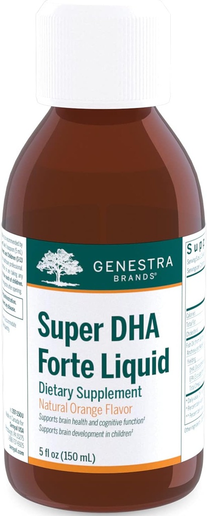 Genestra Blagovne znamke Super DHA Forte Liquid - Omega-3 ribje olje dodatek - 5 fl oz