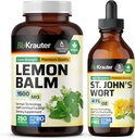 BIO KRAUTER Lemon Balm 250 Kapsula & šentjanževka Tinktura 4 Fl. Oz.