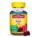 Narava Made Iron 18 mg na odmerek z vitaminom C, prehranska dopolnila za podporo rdečih krvnih celic, 60 Gummies, 30 dnevna dobava