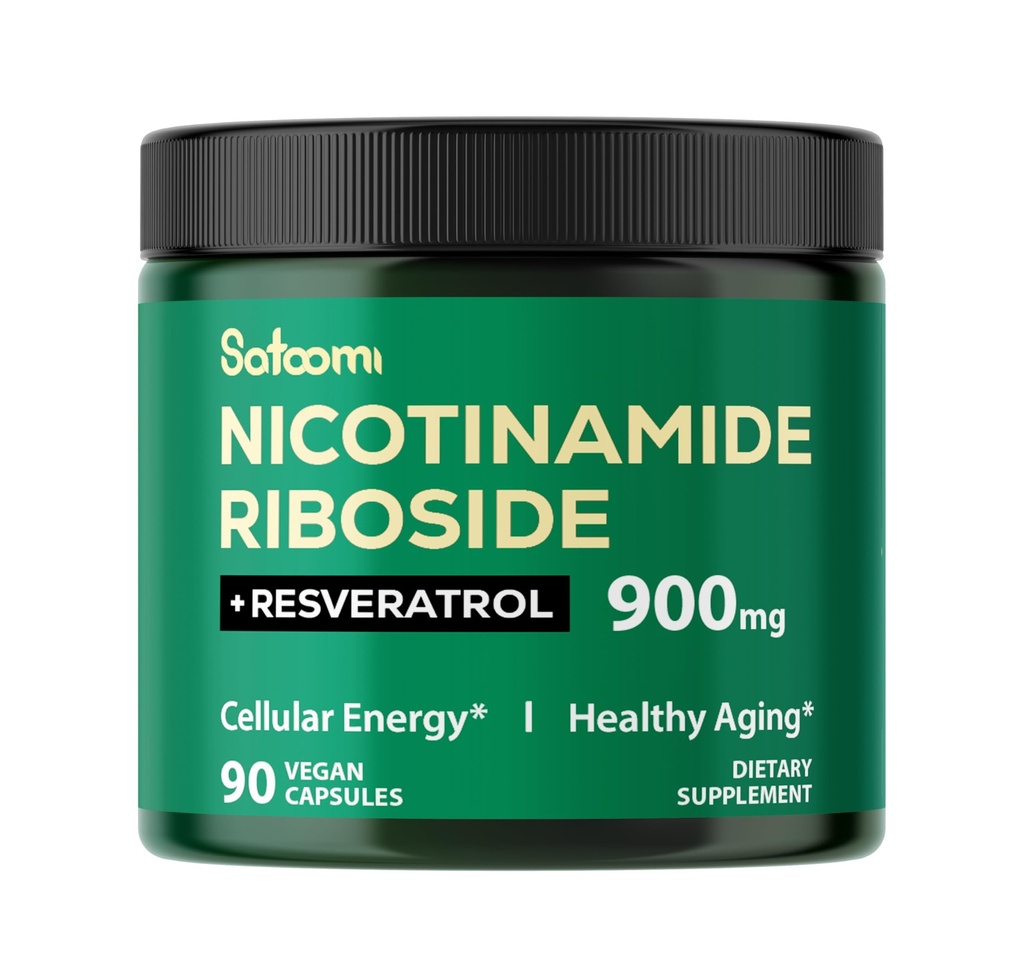 Satoomi NAD dodatek z liposomskim nikotinamidom Riboside 900 mg NR, Resveratrol, Quercetin - 90