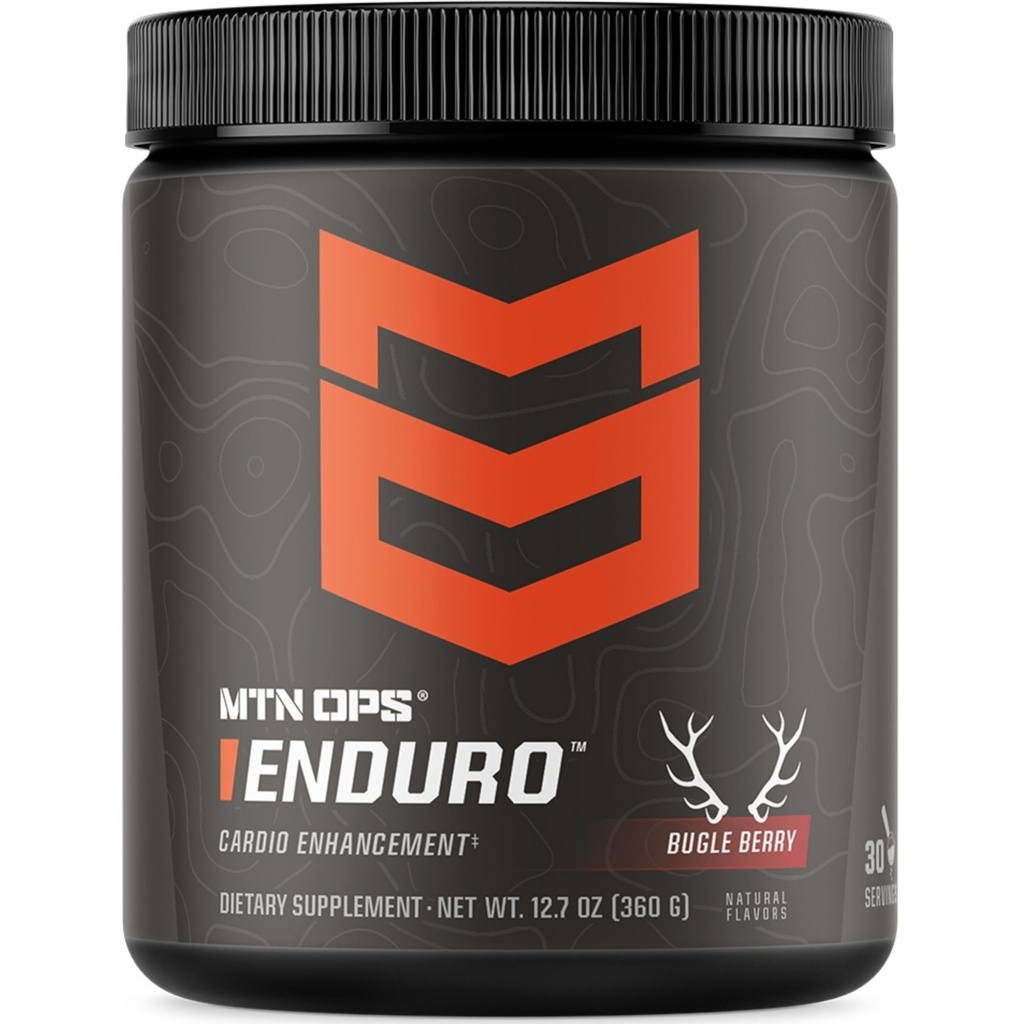 MTN OPS Enduro Dodatek dušikovega oksida & Stim-free Pre Workout - 30 Servings - z magnezijevim citratom, pesnim korenskim praškom, niacinamidom, L Arginin & L Citrulin - Bugle Berry Flavor