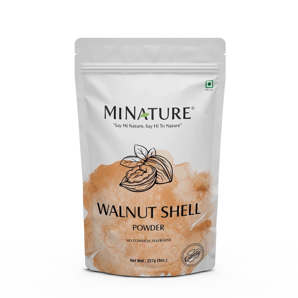 Natural Walnut Shell Powder z Reseable Zip Lock Pack, No Silica in vse umetne dodatke za doma narejene naravne Scrub 227g, 1/2lbs, 8oz( pakiranje se lahko razlikuje)