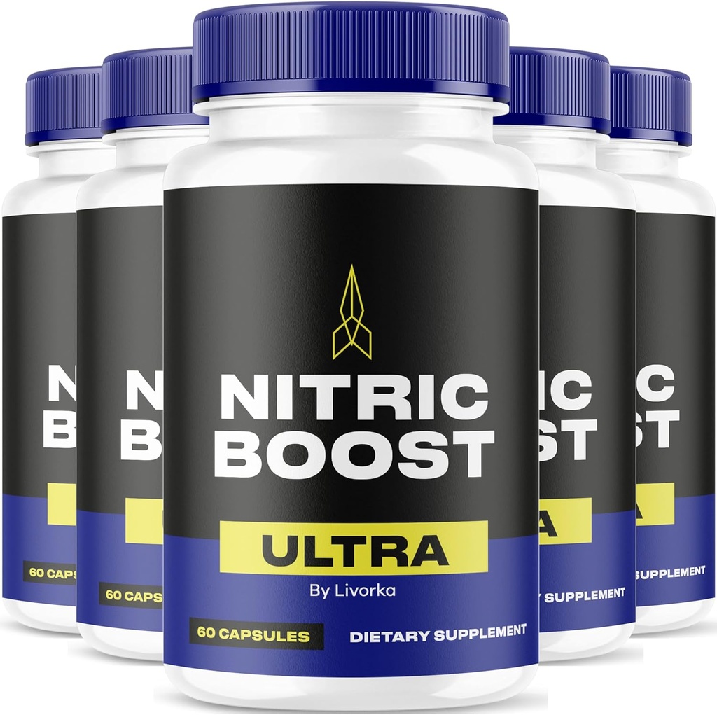 LIVORKA Nitric Boost Ultra Powder Zdaj v kapsulah, Napredna Formula - 300 Število (5 mesec dobave) - Pakiranje po 5