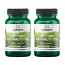 Swanson Ultimate Ashwagandha KSM-66 - Zeliščni dodatek, ki podpira zdrave ravni stresa in sprostitve - naravna formula za spodbujanje umirjenega in sproščenega uma - (60 Veggie kapsule, 250mg vsak) (2 paket)