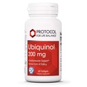 PROTOKOL ZA ŽIVLJENJSKO BILANCE Ubikvinol 200mg - Biorazpoložljiv CoQ10 Softgels - Heart Health Support - Oksidativni stres Quencher - Soy Free & Dairy Free - 60 softgels