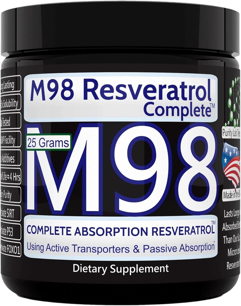 M98 Resveratrol Complete (M98-RC) - boljši od super mikronizirane - Čisti prašek - 25 Grams