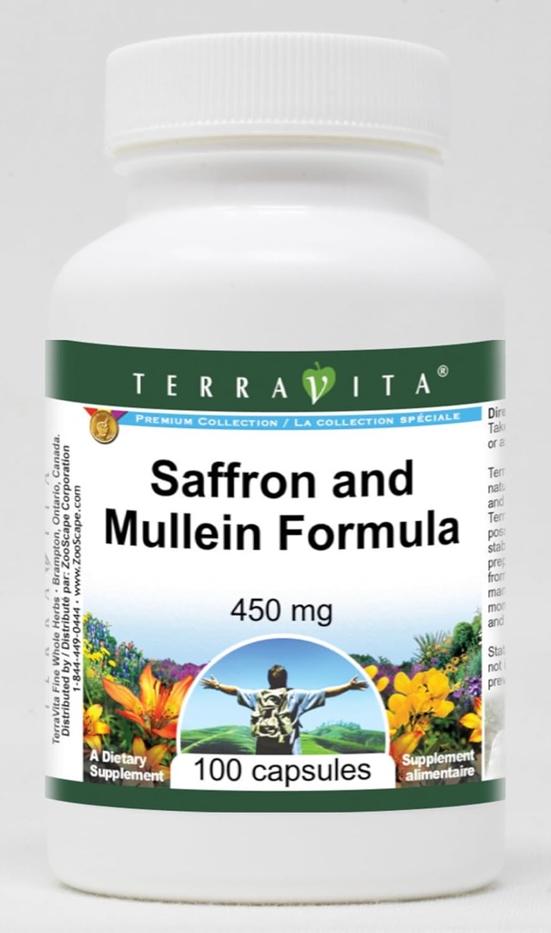 Saffron in Mullein Formula - 450 mg (100 kapsul, ZIN: 513981) - 3 pakiranja