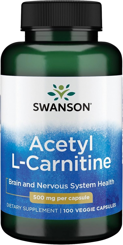 Acetil L-karnitin 500 mg 100 kapsul s Swanson Premium