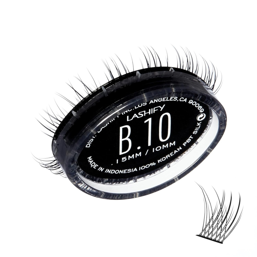 Lashify Bold 10mm Gossamer DIY trepalnice razširitve ponovno polnjenje, črna, enostavno lažne trepalnice za naravni videz