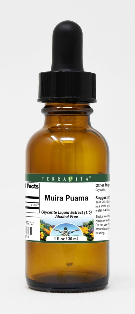 Muira Puama Glycerit Tekoči ekstrakt (1:5) - Brez arome (1 oz, ZIN: 522757) - 3 pakiranja