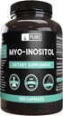 Čiste izvirne sestavine Myo-Inositol (365 kapsul) Brez magnezija ali riževih polnil, vedno čista, laboratorij preverjen