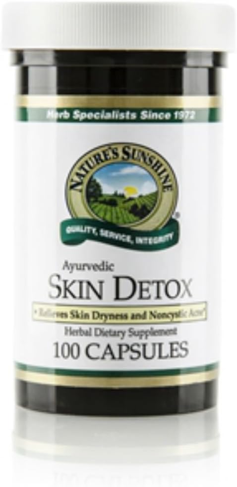 Narava Sunshine Skin Detox (100 kapsul), vsebuje zelišča, ki se tradicionalno uporabljajo za zdravstveno podporo kože