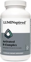 LUMINSPIRED Zdravje Aktiviran vitamin B kompleks z vitaminom C & Biotin, vse vitamin B prehranski dodatek za imuno podporo, Presnova, Antioksidant, Mood & Energy, Gluten Free, Vegan - 90 števk