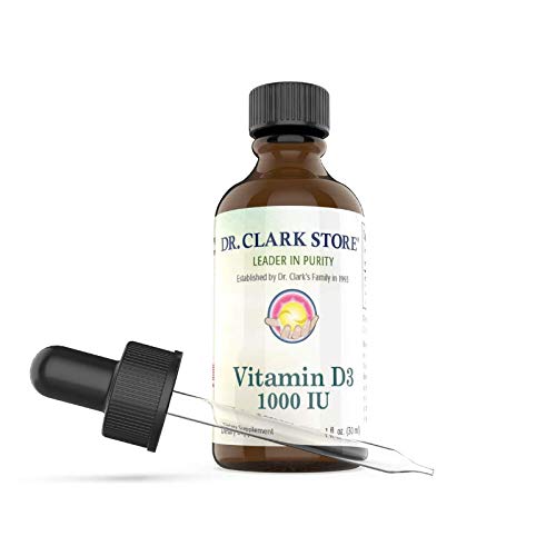 Dr. Clark Liquid Vitamin D dodatek – 1000 IU, 1 Fl Oz, Podpira imunski sistem in zdravje kosti