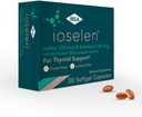 Ioselen – dodatek za podporo ščitnici – 100 mcg Selen, 100 mcg Iodin, 5 mg BioPerin - 30 mehkih pokrovčkov za večjo biorazpoložljivost in absorpcijo - brez glutena, brez laktoze, brez sladkorja, brez GMO
