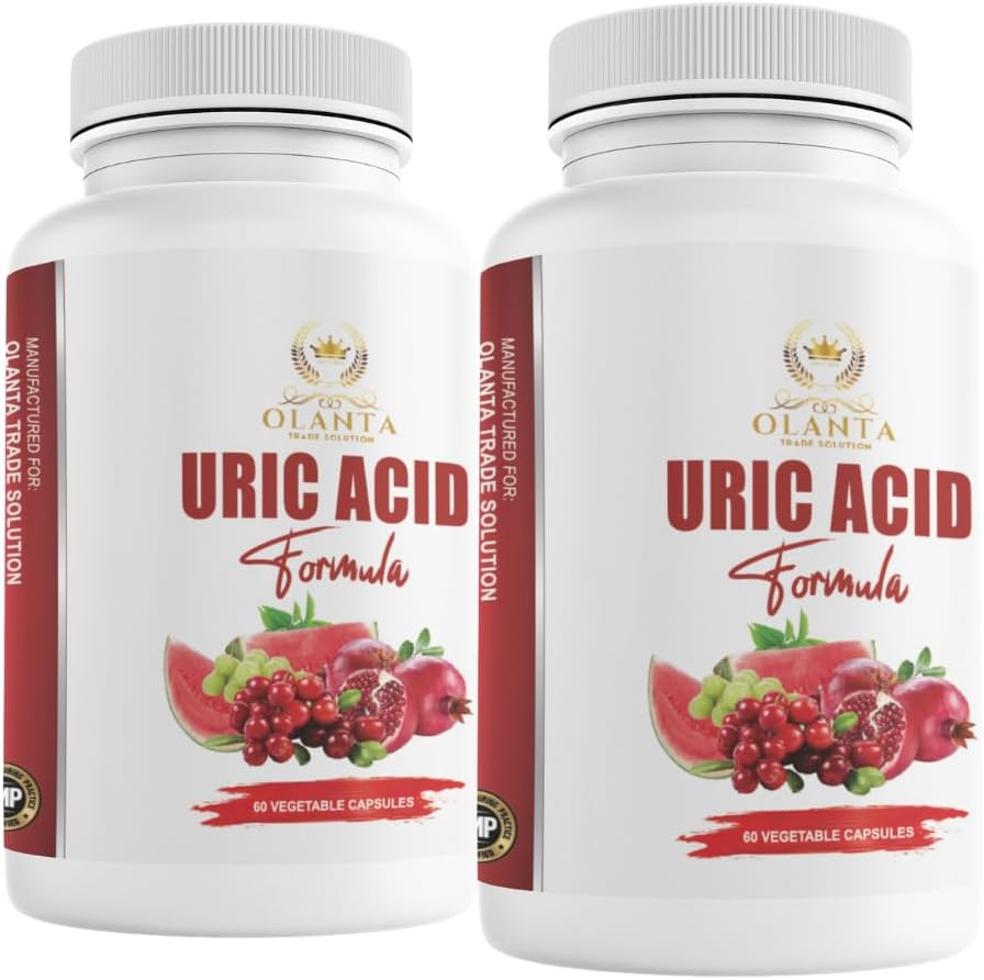 Generična zeliščna sečna kislina - URIC Acid Complex - skupna podpora, tablete za zadrževanje vode za ženske, Milk Thistle dodatek, Tart Cherry, Zelena kava Fižol, Citronska kislina, Semena zelena, Granatna - 2 B