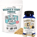 Legendy Milk Liquid Gold + Brewer's Yeast, Dojenje Dodatki za oskrbo z mlekom povečanje - Dojenje Podpora za proizvodnjo mleka dojk - Fenugreek-free, Non-GMO,
