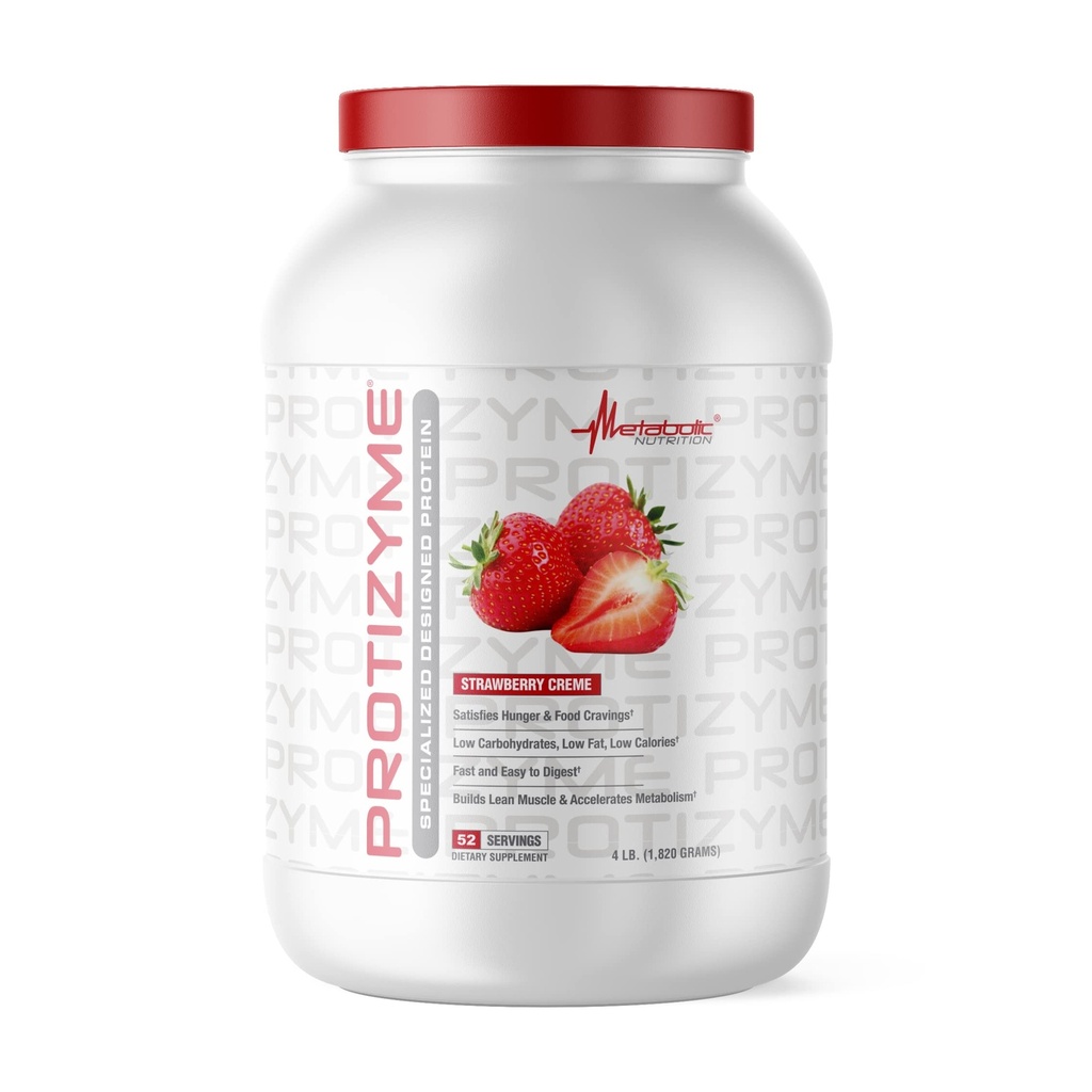 Presnovna prehrana, Protizyme, 100% sirotkine beljakovine v prahu, visoke beljakovine, nizko ogljikovi hidrati, nizkomaščobne sirotkine beljakovine, prebavni encimi, 24 esencialni vitamini in minerali, 4 funti (52 serov)