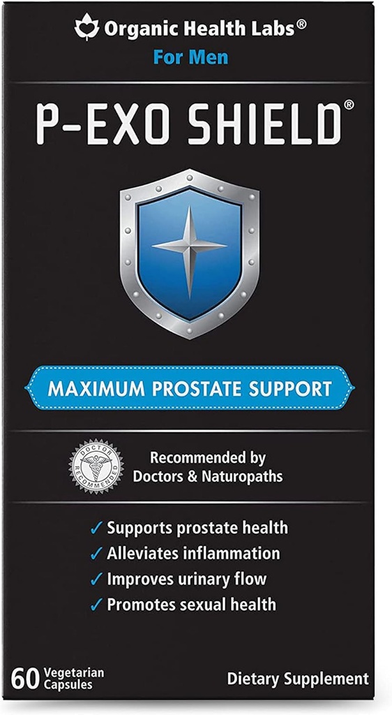 Organic Health Labs P-ExoShield Popolna podpora prostate z Saw Palmetto, 60 Veggie kapsule