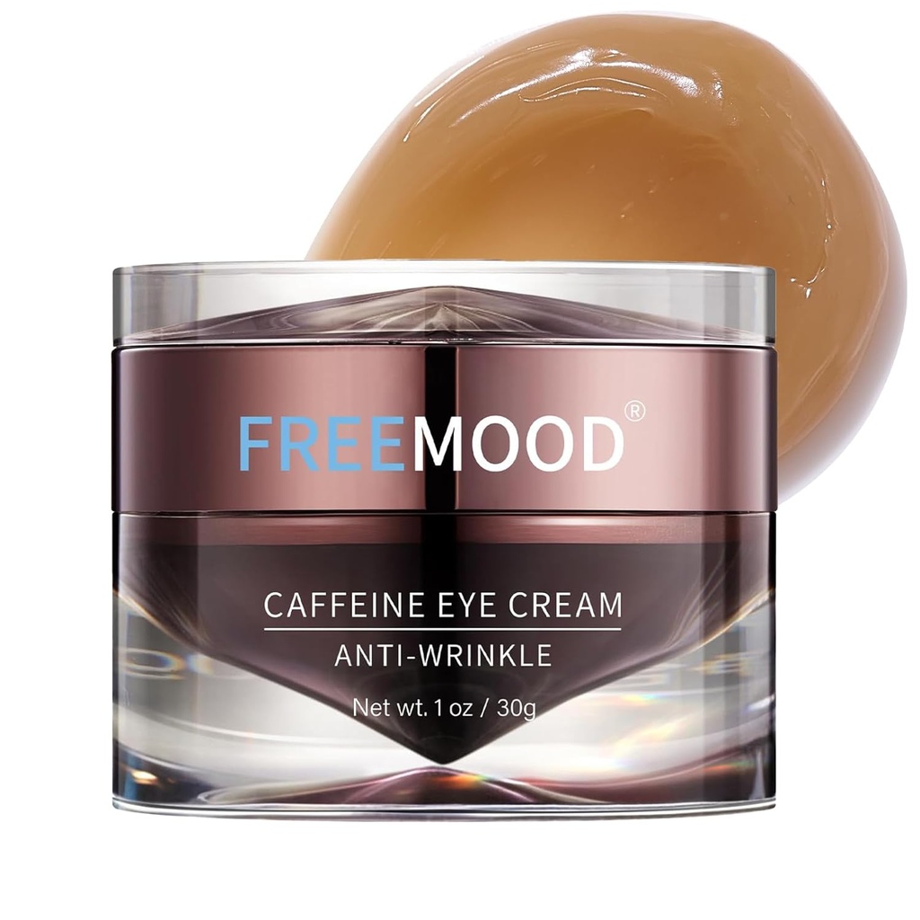 FREEMOOD krema za oči za temne kroge, anti-Aging pod oči krema s kofeinom, hialuronska kislina za boj Fine Lines,Hydrating oči Care Serum,1 fl.oz