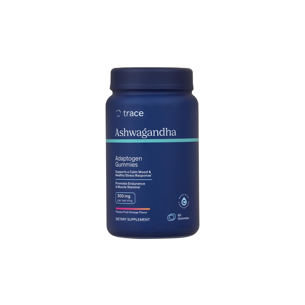 Trace Minerals Ashwagandha - Ashwagandha Gumies za podporo zdrave miselnosti - Umirjanje dopolnilo - boljši spanec - Imunski sistem in energijska podpora - Passion Sad Orange - 60 Count (30 strežajev)