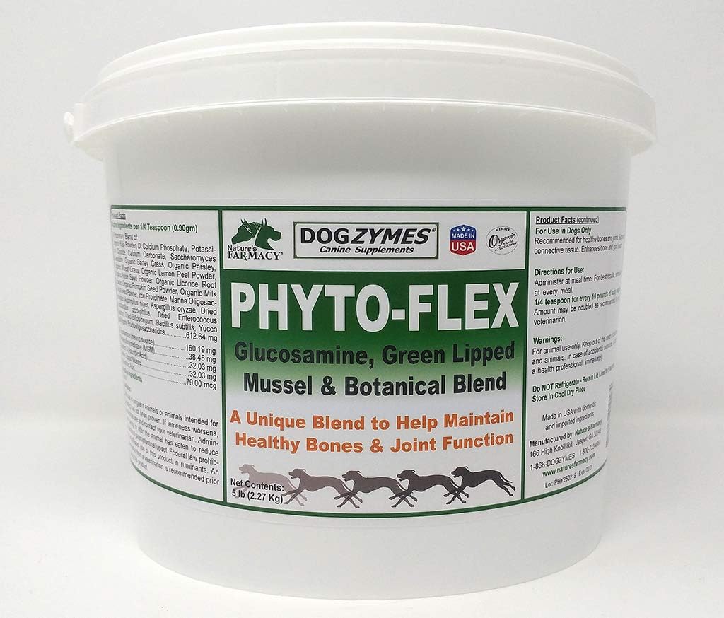 Dogzymes Phyto Flex - glukozamin, hondroitin, MSM in hialuronska kislina... (5 funtov)