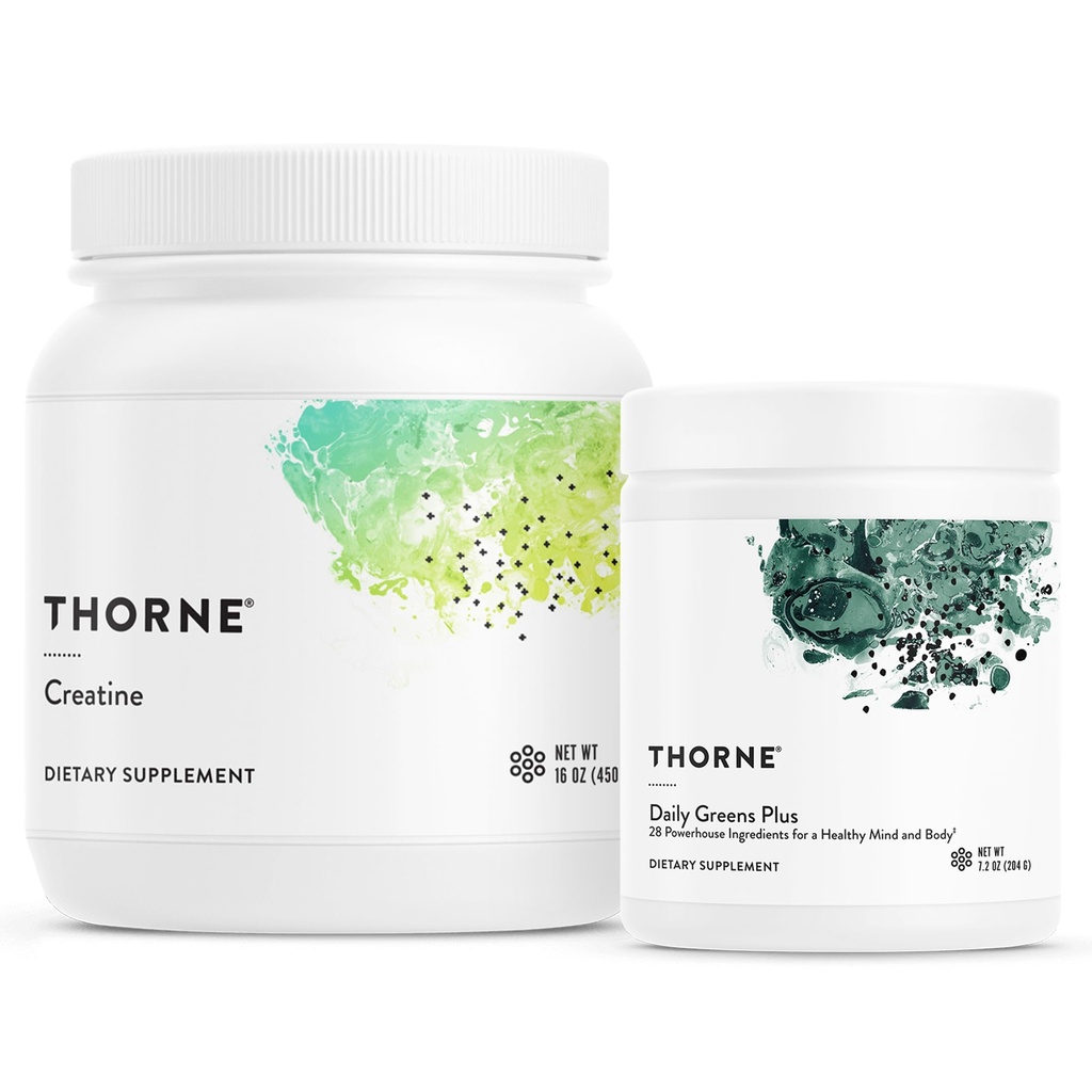 THORNE - Performance & Vitality Bundle - Creatine & Daily Greens - 30 do 90 strežb