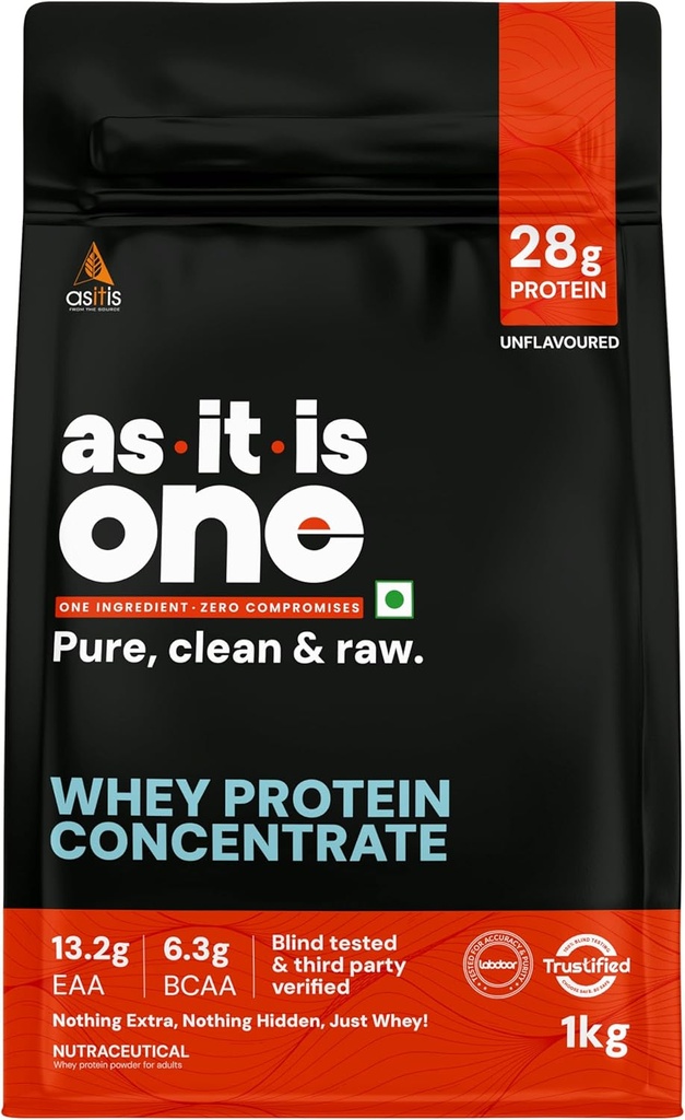 AS-IT-IS Nutrition Whey Protein Concentrat 80% - 1kg/35.2 Oz Mikrofiltriran navzkrižni pretok 