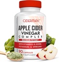 Apple Cider Vinegar Complex Kapsule - 90-dnevne Kapsule za Gut podporo, Uravnotežena teža in telo Detox - All Natural Vitamin B6, Kelp, Kalij, & Spirulina dodatek s Cidermax