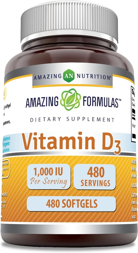 Neverjetne formule Vitamin D3 1000 i.e. softgels Supplement 
