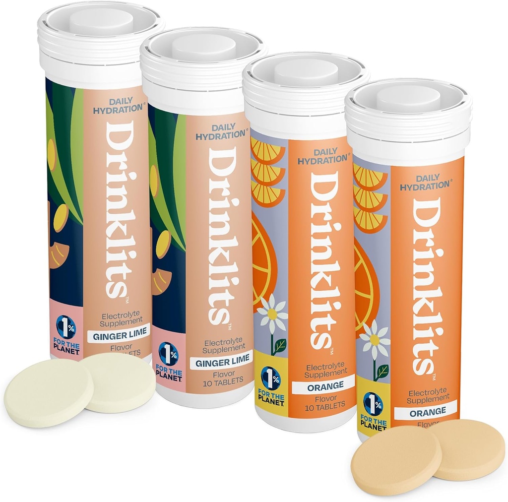 Pijače Ingver-Lime & Orange Electrolyte tablete (4) Tube Bundele 