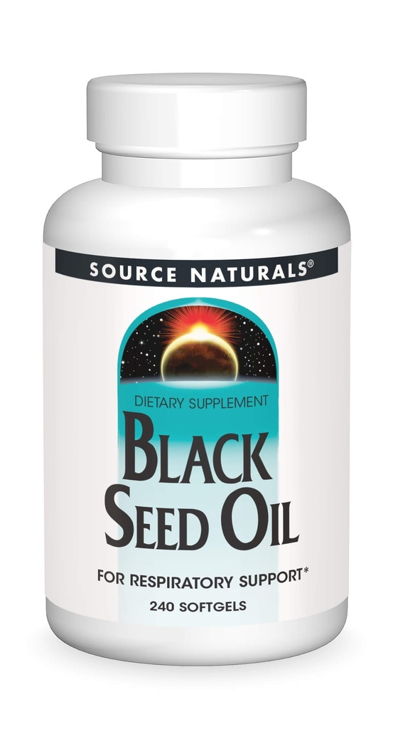 Vir Naturals Black Cumin Semena olje za podporo dihal - 240 Softgels