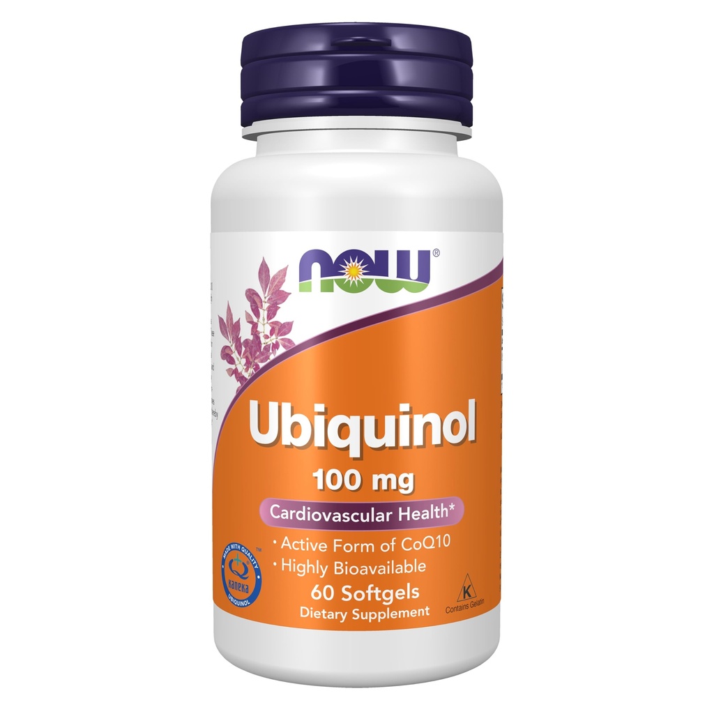 NOW Foods Supplements, Ubiquinol 100 mg, visoka biološka razpoložljivost (aktivna oblika CoQ10), 60 Softgels